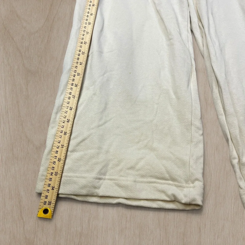 Free People FP Beach Cream Wide Leg Cropped Sweatpants M Ivory Drawstring Pants